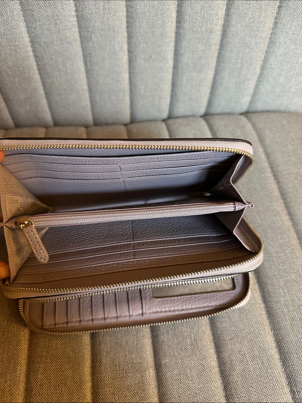 Michael Kors Lavender Saffiano Zip Wallet - Picture 5 of 5